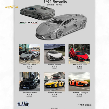 (Pre-Order) Flame 1/64 Lamborghini Revuelto Resin Model (Online Order Only)
