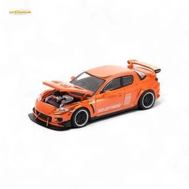 (Pre-Order) Poprace MAZDA RX-8 RE-AMEMIYA - CHROME ORANGE 1:64 (ONLINE ORDER ONLY)