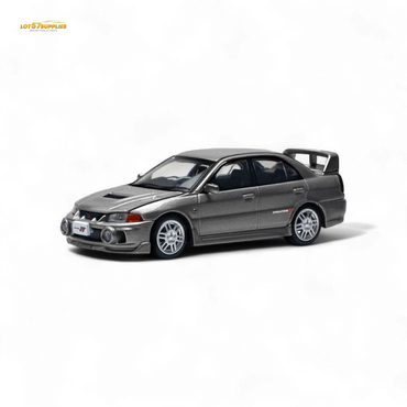 (Pre-Order) poprace MITSUBISHI LANCER EVOLUTION IV - DARK GREY 1/64 (ONLINE ORDER ONLY)