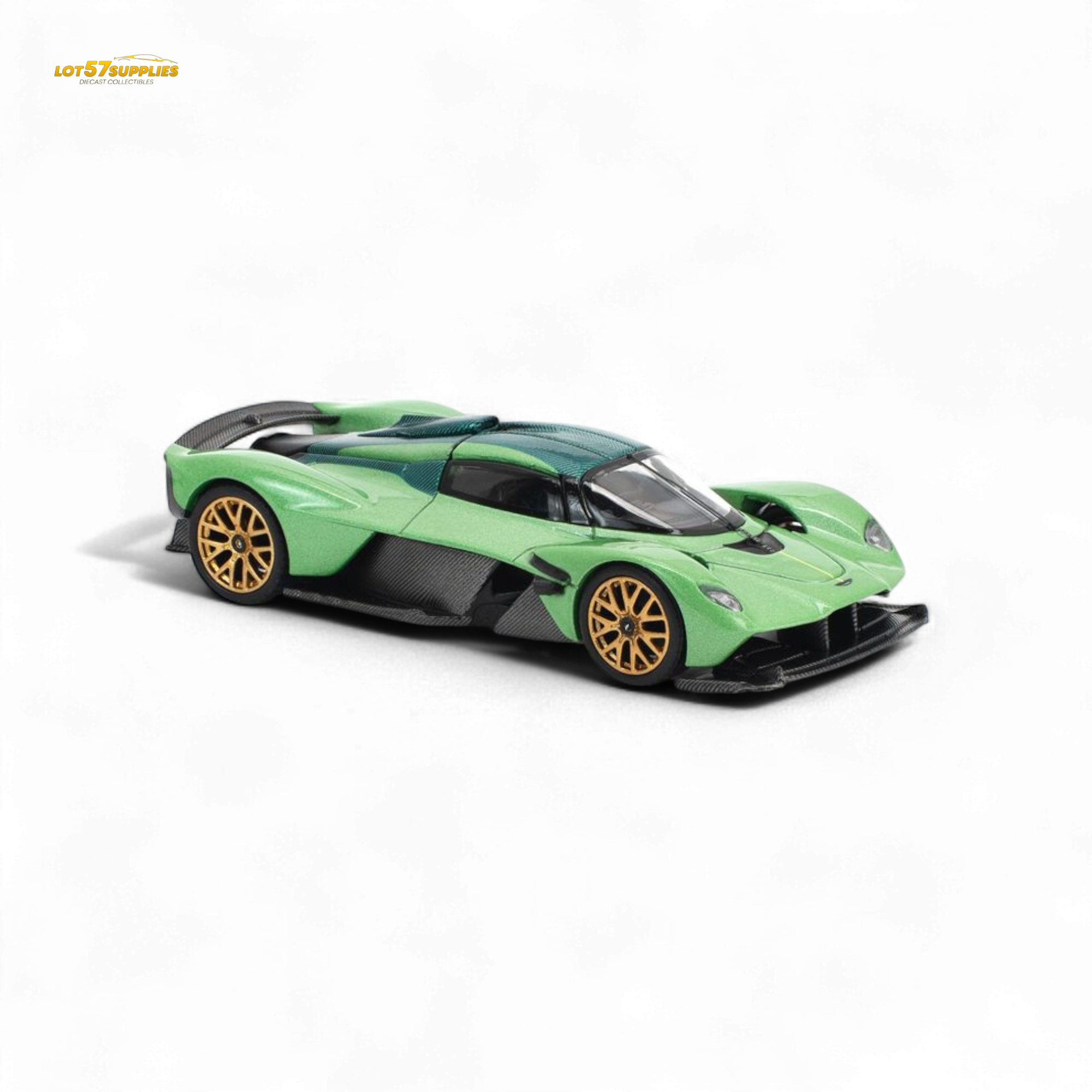 (Pre-Order) poprace ASTON MARTIN VALKYRIE - IRIDESCENT EMERALD 1/64 (ONLINE ORDER ONLY)