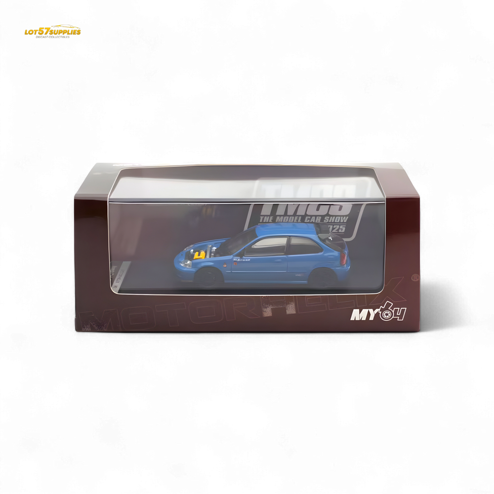 (Pre-Order) Motorhelix Honda Civic EK9 Malaysia Limited Edition - Blue 1:64 (Online Order Only)