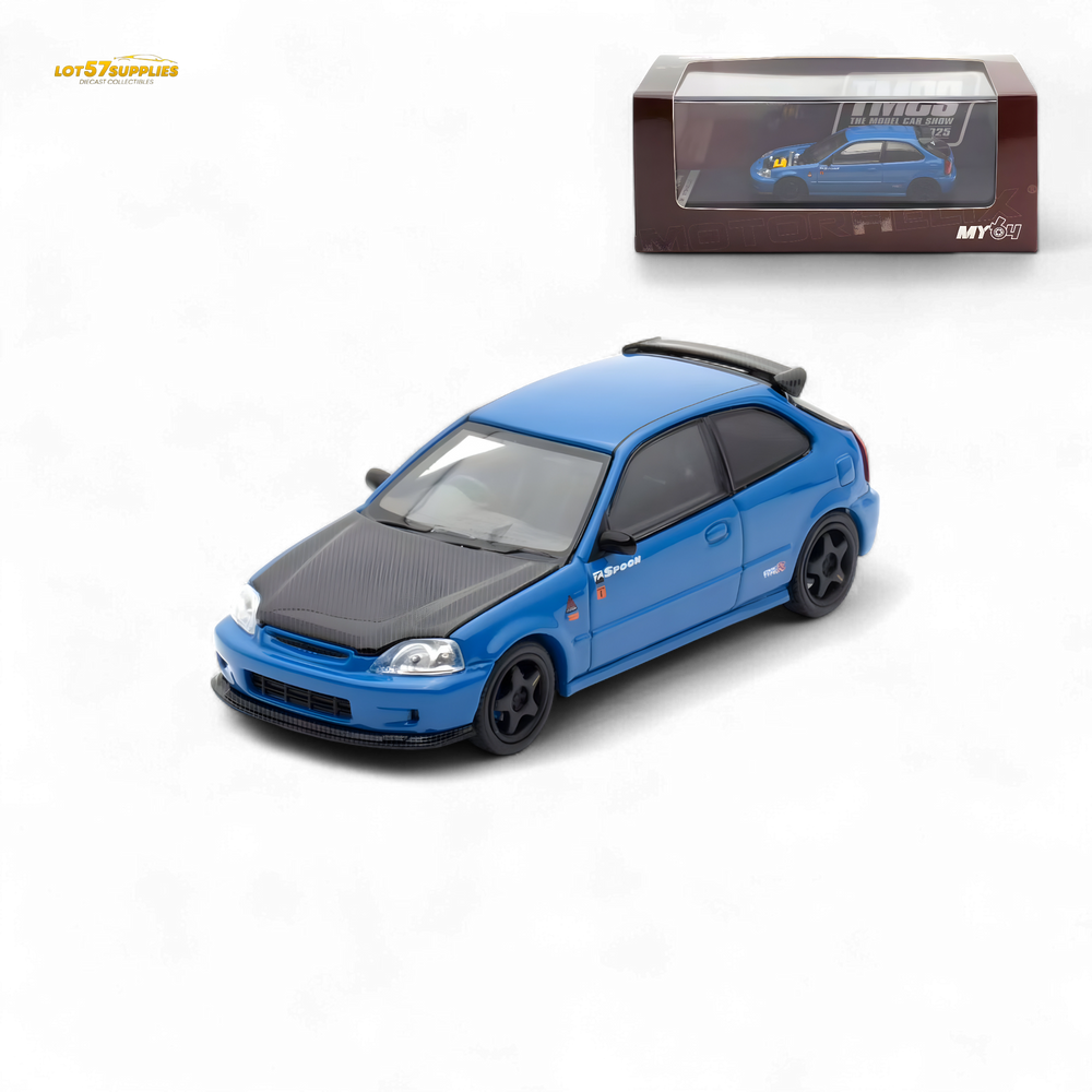 (Pre-Order) Motorhelix Honda Civic EK9 Malaysia Limited Edition - Blue 1:64 (Online Order Only)