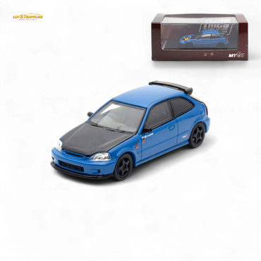 (Pre-Order) Motorhelix Honda Civic EK9 Malaysia Limited Edition - Blue 1:64 (Online Order Only)