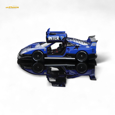 (Pre-Order) Demon King Auto F40 LB-Works Wide-Body Gull Wing Gate Modified - Inter Milan Livery 1:64 (ONLINE ORDER ONLY)