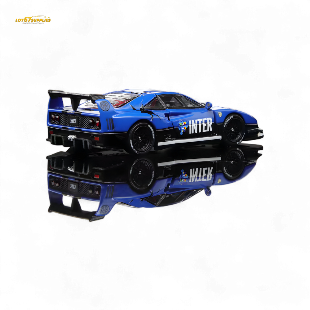 (Pre-Order) Demon King Auto F40 LB-Works Wide-Body Gull Wing Gate Modified - Inter Milan Livery 1:64 (ONLINE ORDER ONLY)