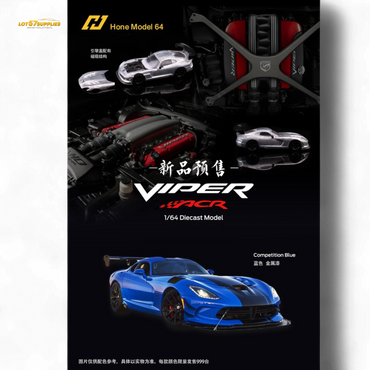 (Pre-Order) Hone Model Dodge VIPER ACR - Competition Blue 1:64 (ONLINE ORDER ONLY)