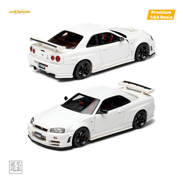 Car's Lounge Skyline GT-R R34 NISMO Z-TUNE - Pearl White 1:64 (ONLINE ORDER ONLY)