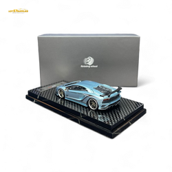 (Pre-Order) Rotating Wheel Rowen Aventador S - Ice Blue 1/64 (ONLINE ORDER ONLY)