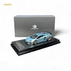 (Pre-Order) Rotating Wheel Rowen Aventador S - Ice Blue 1/64 (ONLINE ORDER ONLY)