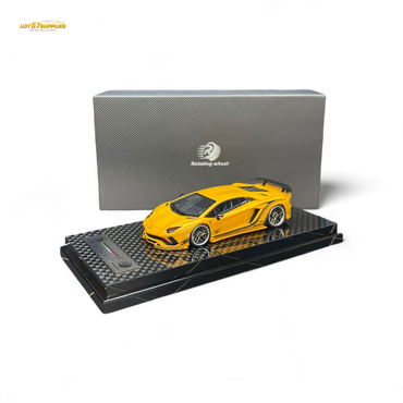 (Pre-Order) Rotating Wheel Rowen Aventador S - Pearl Yellow 1/64 (ONLINE ORDER ONLY)