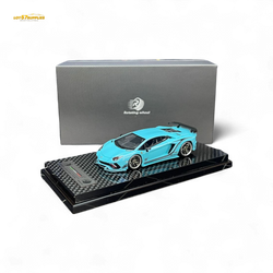 (Pre-Order) Rotating Wheel Rowen Aventador S - Pearl Blue 1/64 (ONLINE ORDER ONLY)