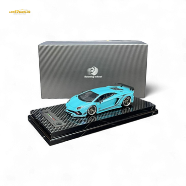 (Pre-Order) Rotating Wheel Rowen Aventador S - Pearl Blue 1/64 (ONLINE ORDER ONLY)
