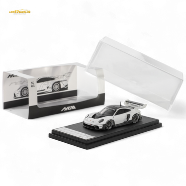 (Pre-Order) HKM 911 (992) GT3 R Rennsport - White/Carbon Hood 1:64 (ONLINE ORDER ONLY)