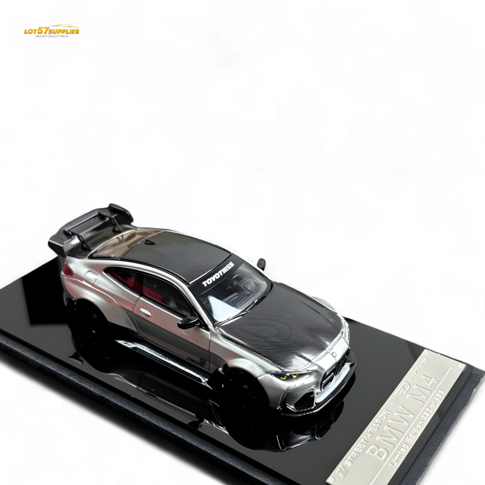 SW BMW G82 M4 Wide-Body Modified - Alexander Silver Carbon Cap 1:64 (ONLINE ORDER ONLY)