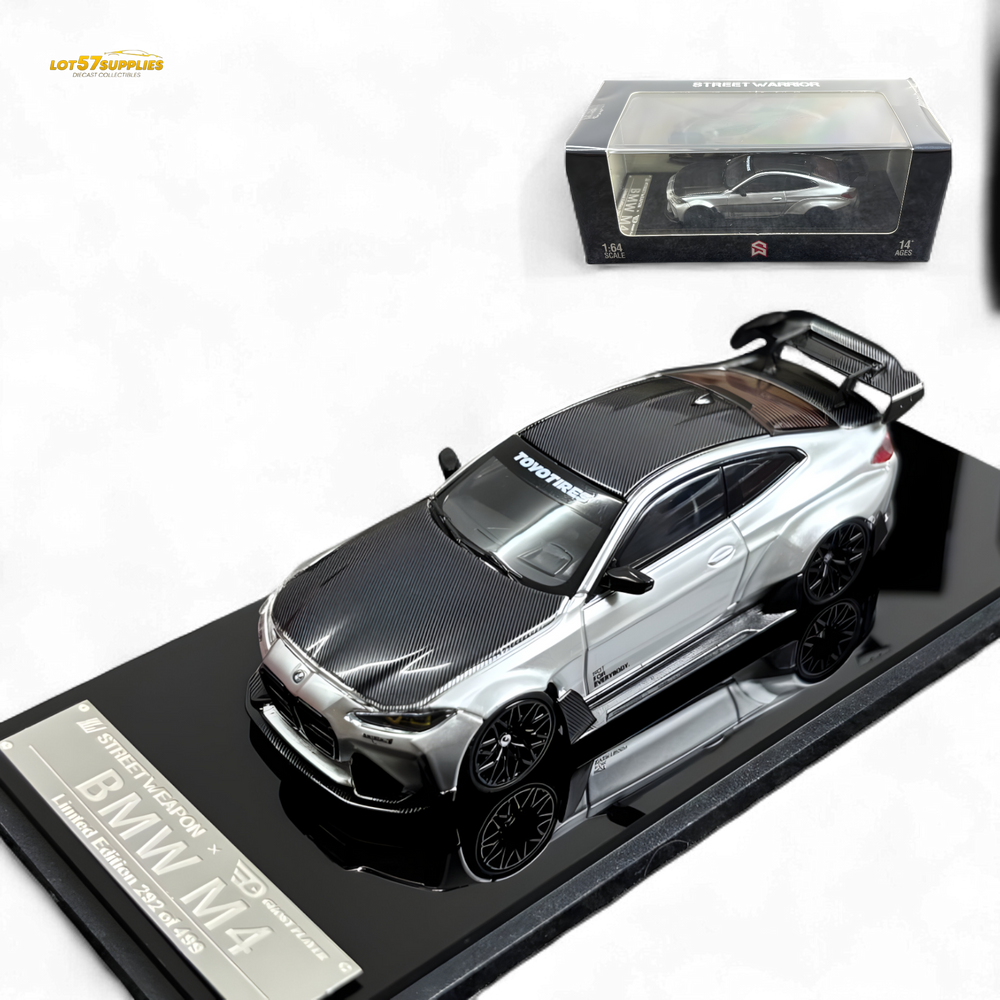 SW BMW G82 M4 Wide-Body Modified - Alexander Silver Carbon Cap 1:64 (ONLINE ORDER ONLY)