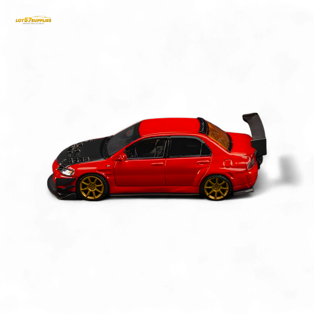 (Pre-Order) Findclassically Mitsubishi 9th Generation - Red - Carbon Hood 1:64 (ONLINE ORDER ONLY)