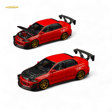 (Pre-Order) Findclassically Mitsubishi 9th Generation - Red - Carbon Hood 1:64 (ONLINE ORDER ONLY)