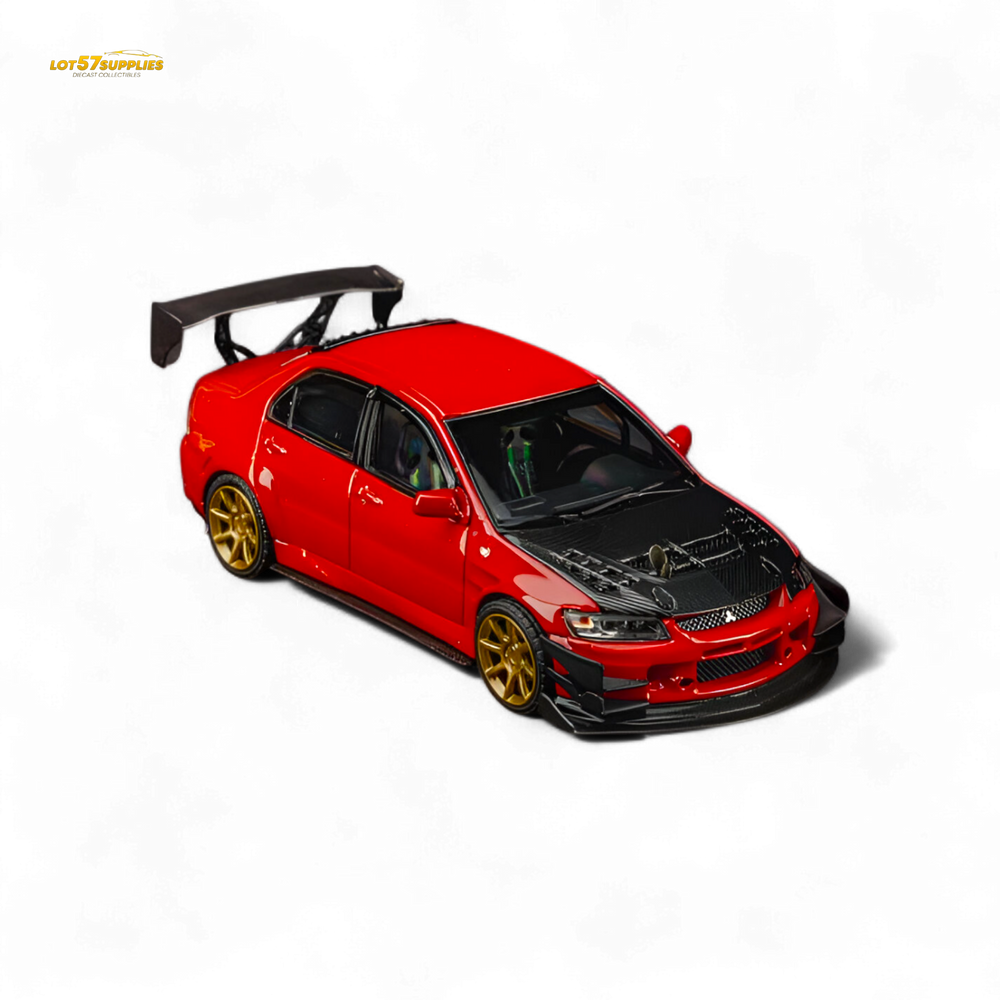 (Pre-Order) Findclassically Mitsubishi 9th Generation - Red - Carbon Hood 1:64 (ONLINE ORDER ONLY)