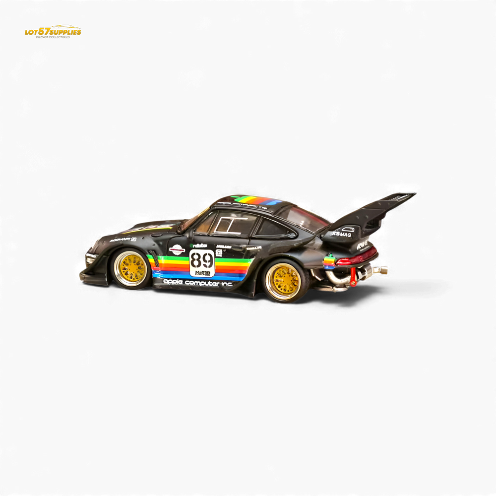 (Pre-Order) Street Weapon RWB 993 - Matte Black Apple Livery - High Tail 1:64 (ONLINE ORDER ONLY)