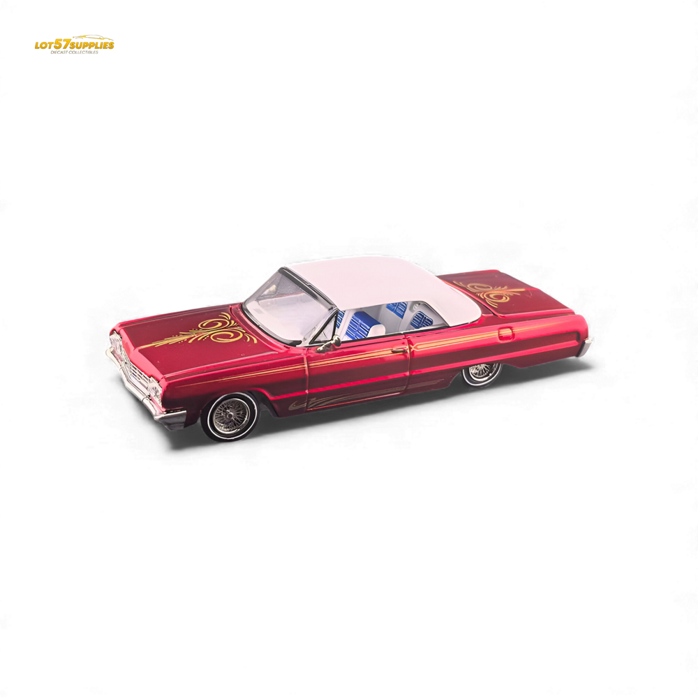 (Pre-Order) Fine Works64 Chevrolet Impala - Transparent Red Luxury - 1:64 (ONLINE ORDER ONLY)