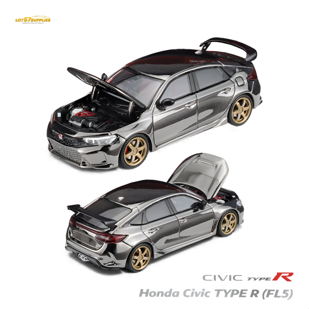 (Pre-Order) MH Honda Civic Type R FL5 - Chrome Gun Black 1:64 (ONLINE ORDER ONLY)