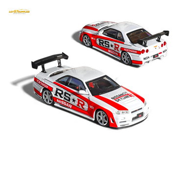 (Pre-Order) Fuji Skyline R34 GT-R Nismo Z-Tune - White RSR 1:64 (ONLINE ORDER ONLY)