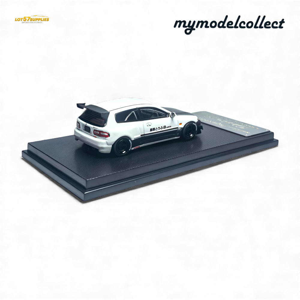 (Pre-Order) MC Civic EG6 - Fujiwara Tofu Shop White Carbon 1:64 (ONLINE ORDER ONLY)