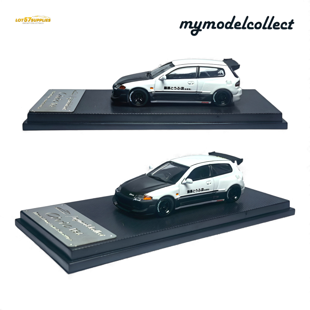 (Pre-Order) MC Civic EG6 - Fujiwara Tofu Shop White Carbon 1:64 (ONLINE ORDER ONLY)