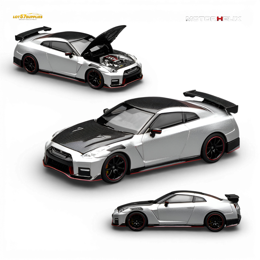 (Pre-Order) Motorhelix Nissan GT-R NISMO R35 Special Edition 2022 - Ultimate Metal Silver 1:64 (ONLINE ORDER ONLY)