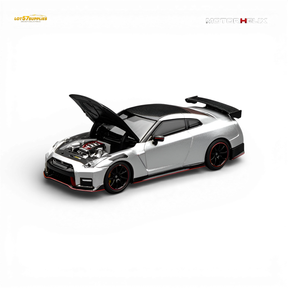 (Pre-Order) Motorhelix Nissan GT-R NISMO R35 Special Edition 2022 - Ultimate Metal Silver 1:64 (ONLINE ORDER ONLY)