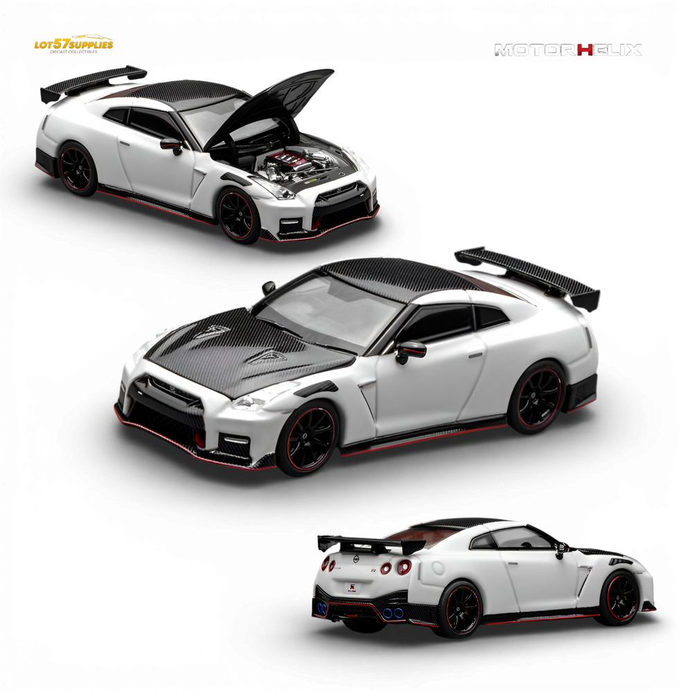 (Pre-Order) Motorhelix Nissan GT-R NISMO R35 Special Edition 2022 - Brilliant White Pearl 1:64 (ONLINE ORDER ONLY)