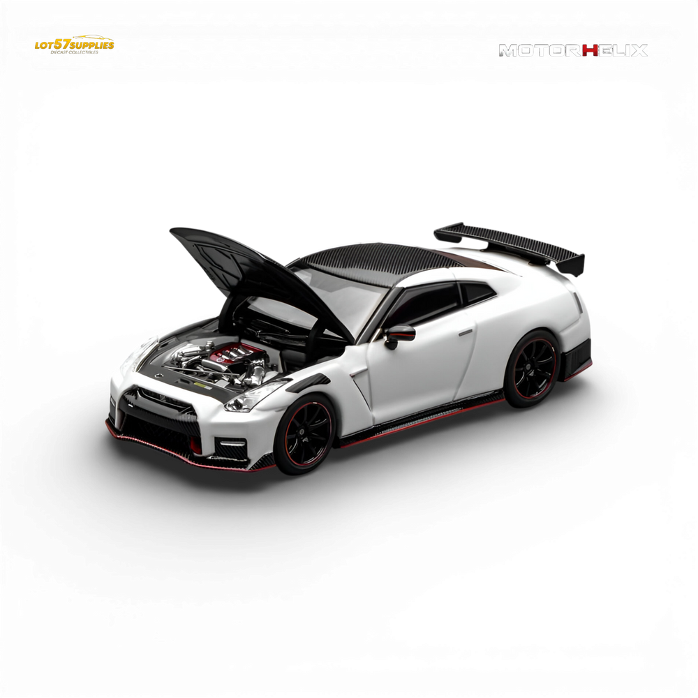 (Pre-Order) Motorhelix Nissan GT-R NISMO R35 Special Edition 2022 - Brilliant White Pearl 1:64 (ONLINE ORDER ONLY)