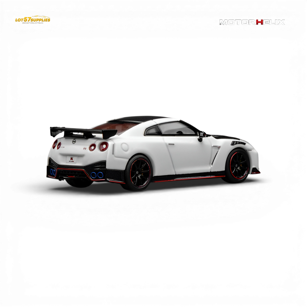 (Pre-Order) Motorhelix Nissan GT-R NISMO R35 Special Edition 2022 - Brilliant White Pearl 1:64 (ONLINE ORDER ONLY)