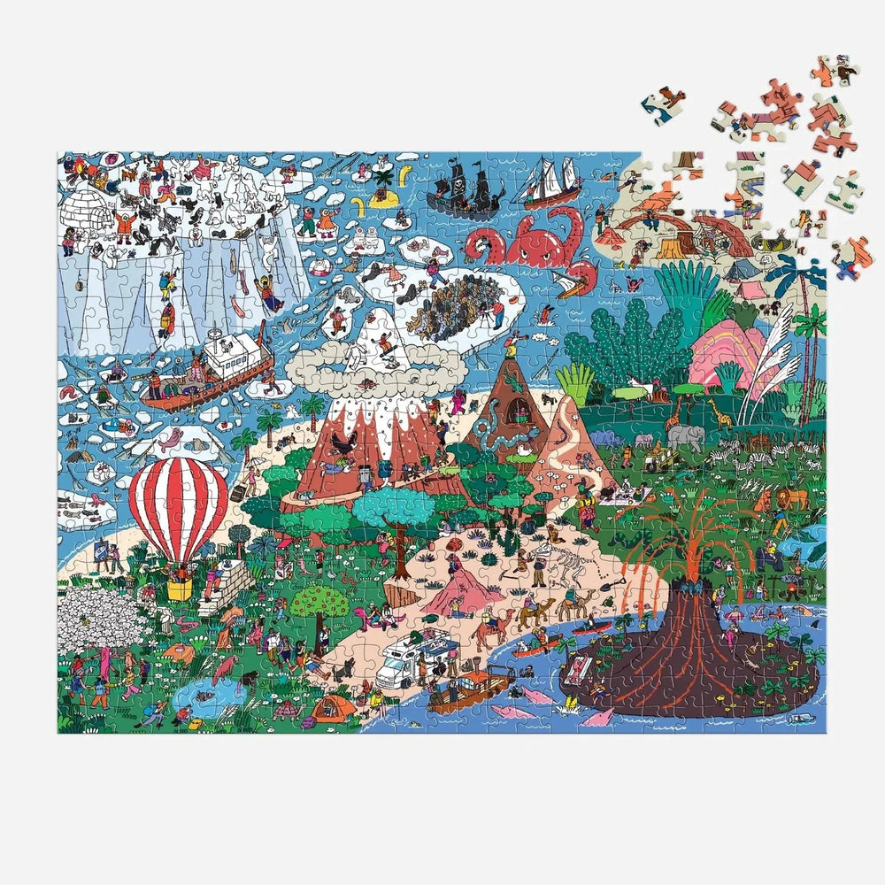Where's _? Curious & Far Out Places 500 Piece Jigsaw Puzzle Galison (ONLINE ORDER ONLY)