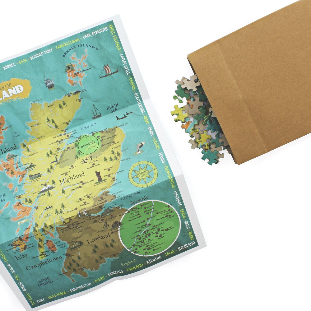 Whiskies Of Scotland 500 Piece Jigsaw Puzzle Ginger Fox (ONLINE ORDER ONLY)