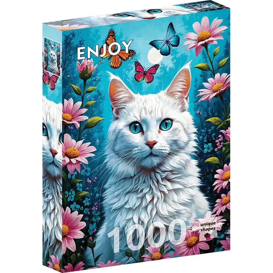 White Cat 1000 Piece Jigsaw Puzzle Enjoy (ONLINE ORDER ONLY)