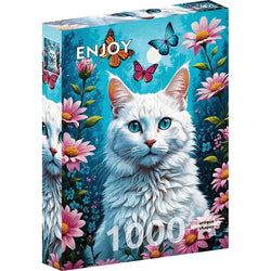 White Cat 1000 Piece Jigsaw Puzzle Enjoy (ONLINE ORDER ONLY)