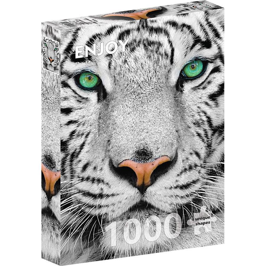 White Siberian Tiger 1000 Piece Jigsaw Puzzle Enjoy (ONLINE ORDER ONLY)