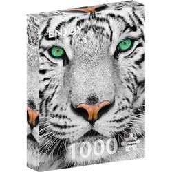 White Siberian Tiger 1000 Piece Jigsaw Puzzle Enjoy (ONLINE ORDER ONLY)