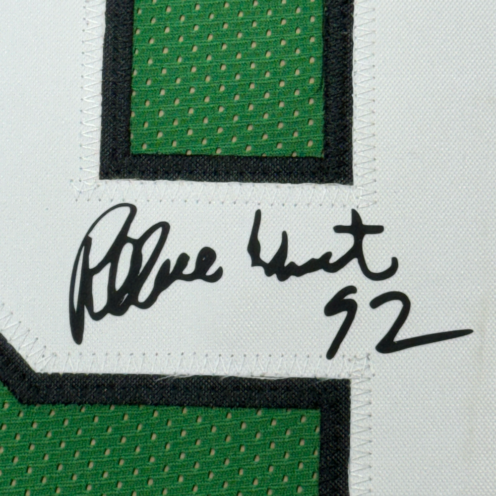 Framed Facsimile Autographed Reggie White 35x39 Philadelphia Kelly Green Reprint Laser Auto Football Jersey (ONLINE ORDER ONLY)