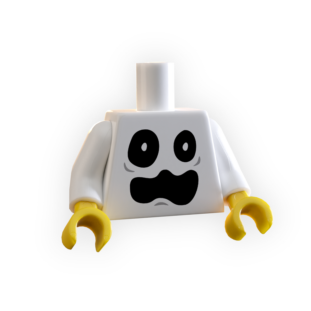 Halloween Ghost Face Minifig Torso (ONLINE ORDER ONLY)