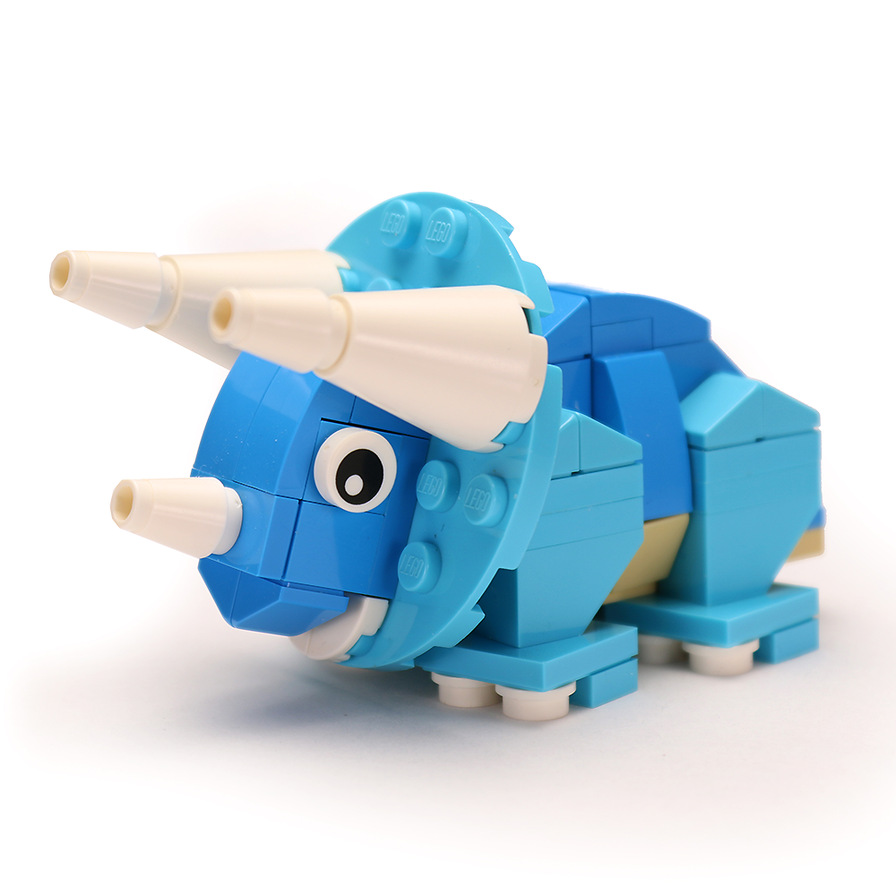 Triceratops - Custom Dinosaur Set made using LEGO parts - B3 Customs (Online Order Only)