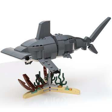 Hammerhead Shark Building Set made with LEGO parts - B3 Customs (Online Order Only)