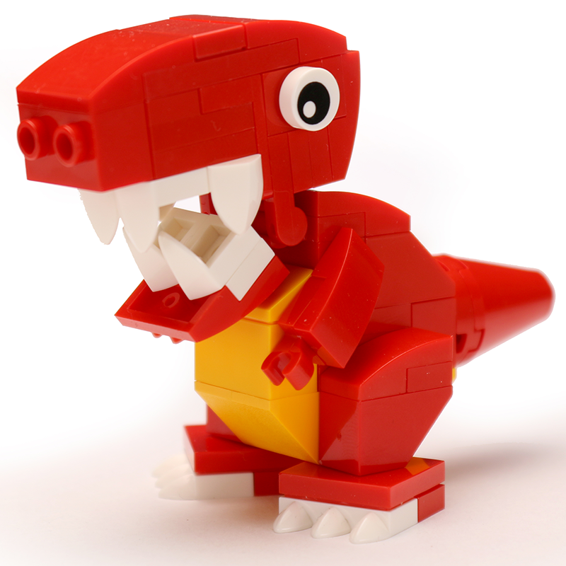 Baby T-Rex Dinosaur Building Set made with LEGO parts - B3 Customs (Online Order Only)