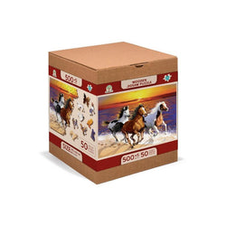 Wild Horses on the Beach 505 Piece Wood Jigsaw Puzzle Wooden City (ONLINE ORDER ONLY)
