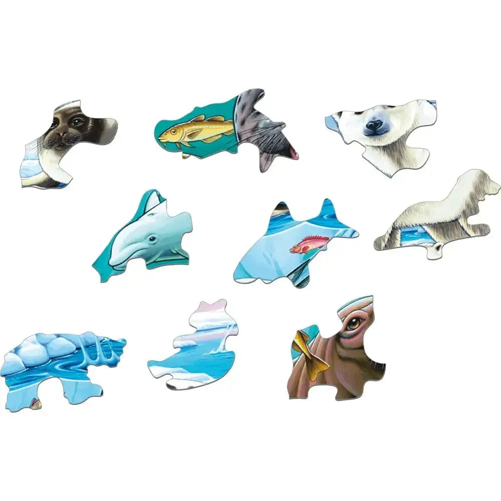 Wildlife On & Around an Arctic Iceberg 75 Piece Tray Jigsaw Puzzle Larsen