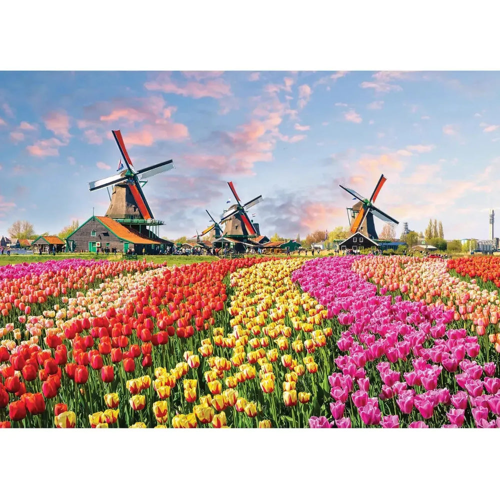 Windmills & Tulips 1000 Piece Jigsaw Puzzle Peter Pauper