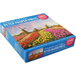 Windmills & Tulips 1000 Piece Jigsaw Puzzle Peter Pauper