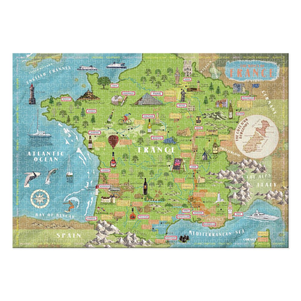 Wines Of France 1000 Piece Jigsaw Puzzle Ginger Fox (ONLINE ORDER ONLY)