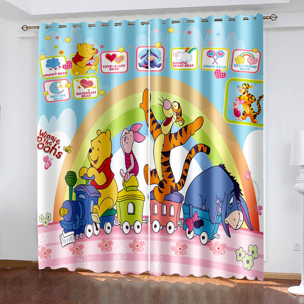 Winnie the Pooh Curtains Blackout Window Treatments Drapes Room Decoration (Online Order Only)
